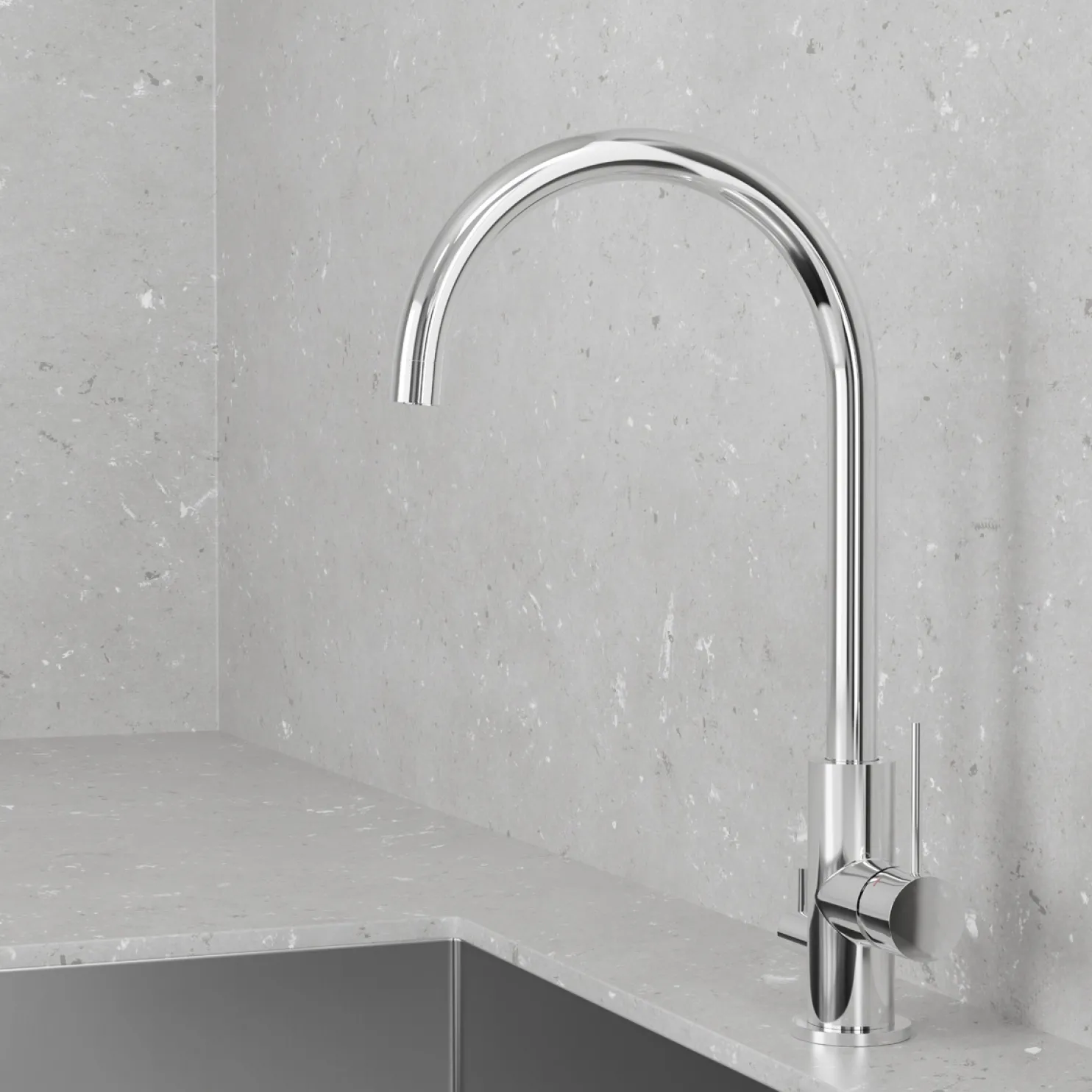 Keittiöhana Scandtap Equip D Classic, APK-liitäntä, ruostumaton teräs