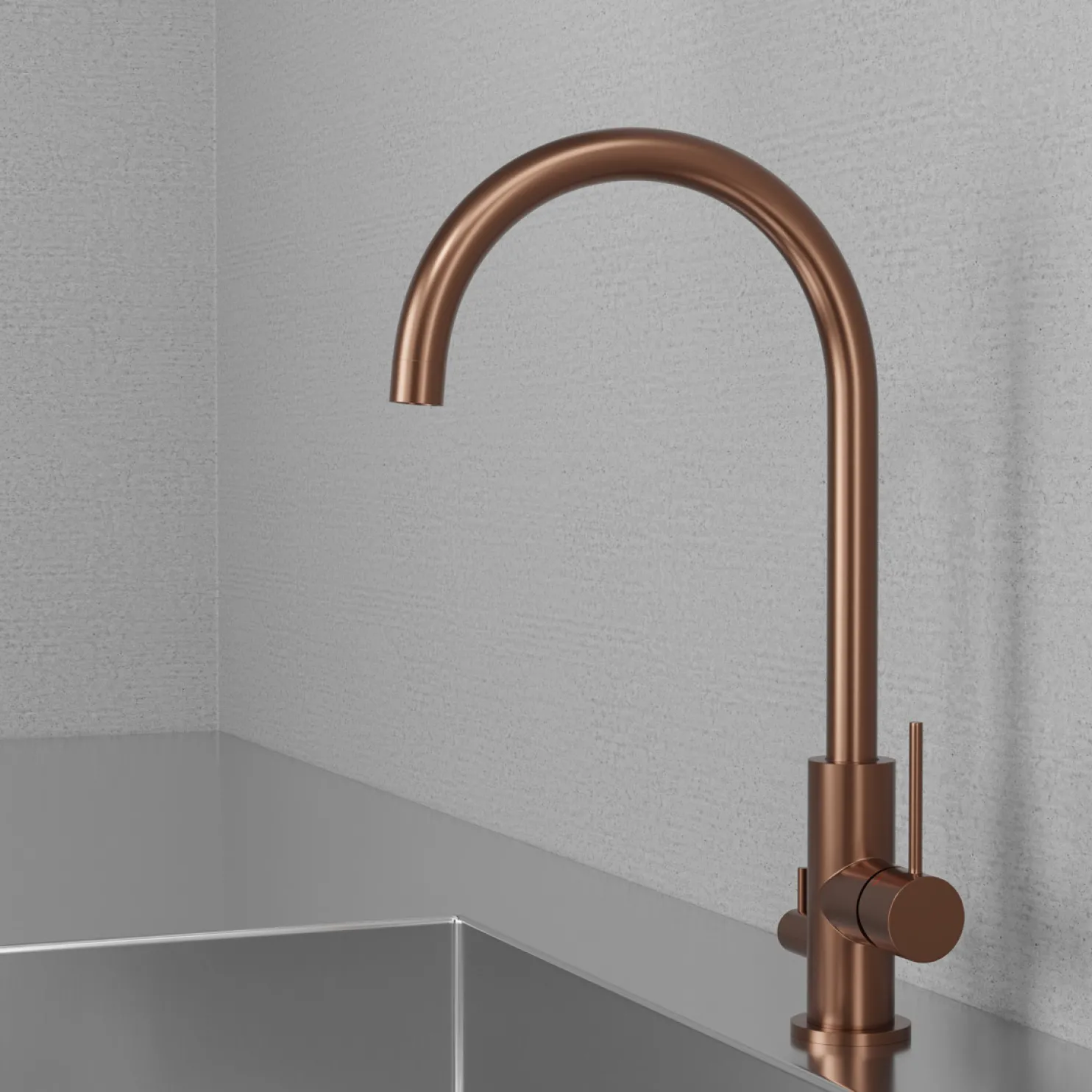 Keittiöhana Scandtap Steel Equip Amber D APK-liitäntä kupari
