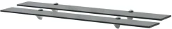 Kelluvat hyllyt, 2 kpl, lasi, 90x10 cm, 8 mm, musta