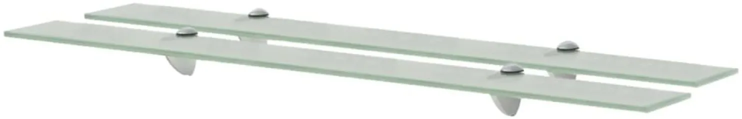 Kelluvat hyllyt, 2 kpl, lasi, 90x10 cm, 8 mm, huurre