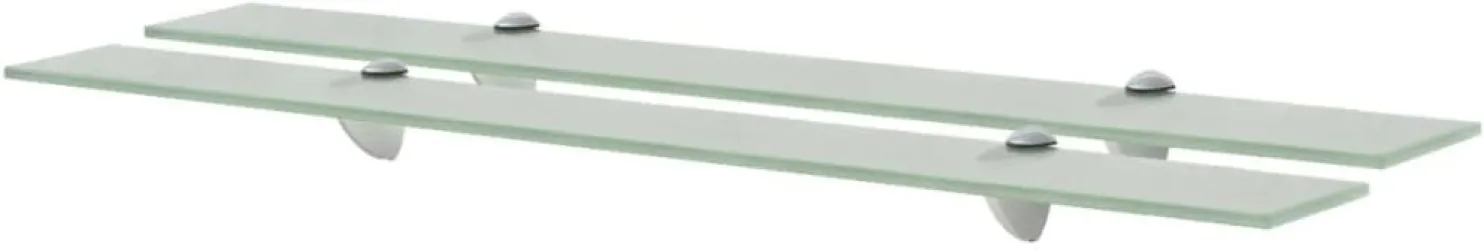 Kelluvat hyllyt, 2 kpl, lasi, 80x10 cm, 8 mm, huurre