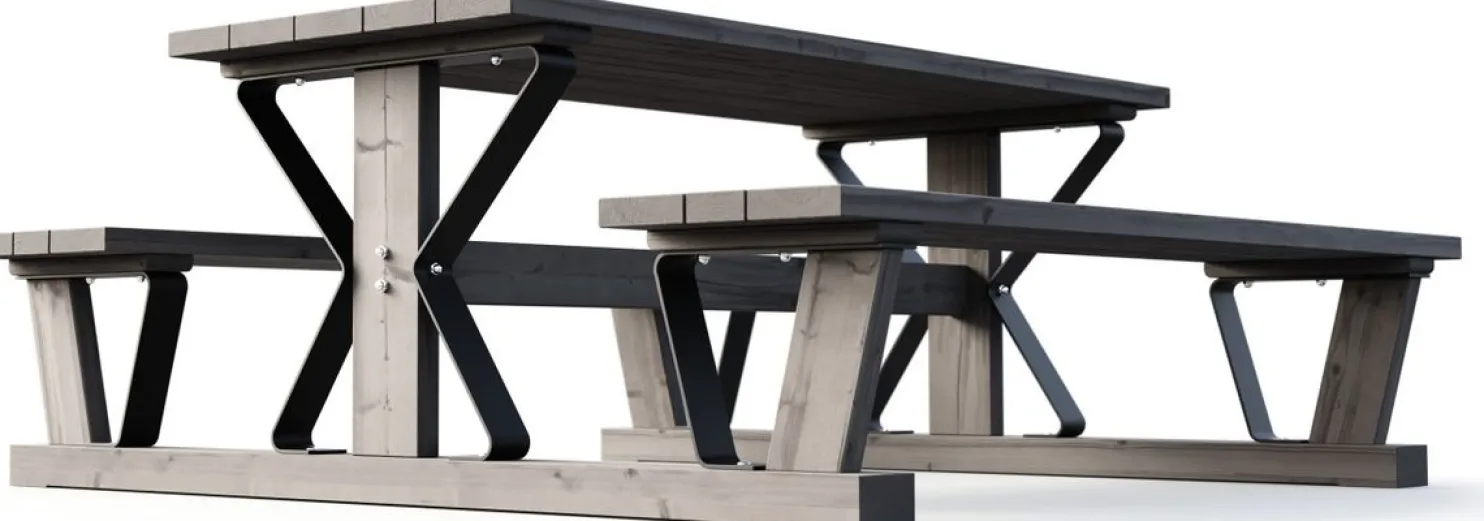 Kiinteä ruokailuryhmä terassille Broowood Jylhä 1800mm