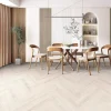 Kivikomposiittikalanruotovinyylilankku DomusFlooring Hiisi valkaistu, integroitu askeläänieriste