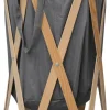 Kokoontaittuva pyykkikori harmaa puu ja kangas