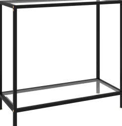 Konsolipöytä läpinäkyvä 80x35x75 cm karkaistu lasi