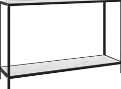 Konsolipöytä valkoinen 120x35x75 cm karkaistu lasi