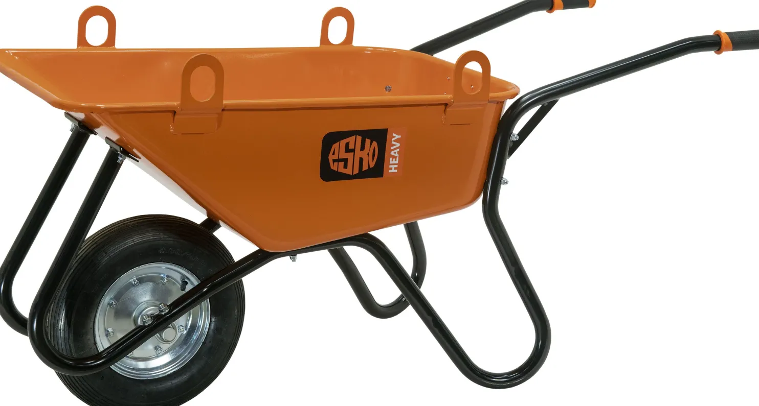 Kottikärry ESKO Heavy 350/120L nostokorvilla, ilmakumipyörä kuulalaakerilla