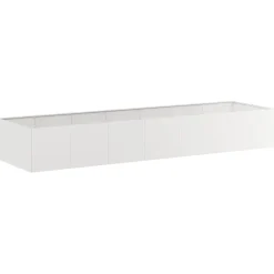 Kukkalaatikko 280x80x40 cm ruostumaton teräs (60763)