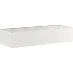 Kukkalaatikko 200x80x40 cm ruostumaton teräs (60756)