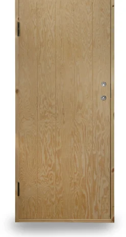 Kylmävaraston ovi Jabo Ljusdal 80x190cm vasen, käsittelemätön urajyrsitty vaneri