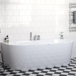 Kylpyamme Nordhem Klarvik Lucite 1800x790x580 mm vapaasti seisova valkoinen