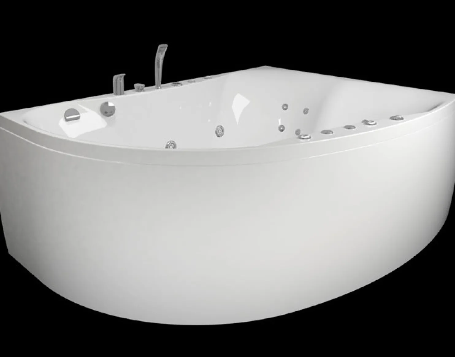 Kylpyamme Westerbergs Ocean 170L Duo 2.0 akryyli valkoinen vasen