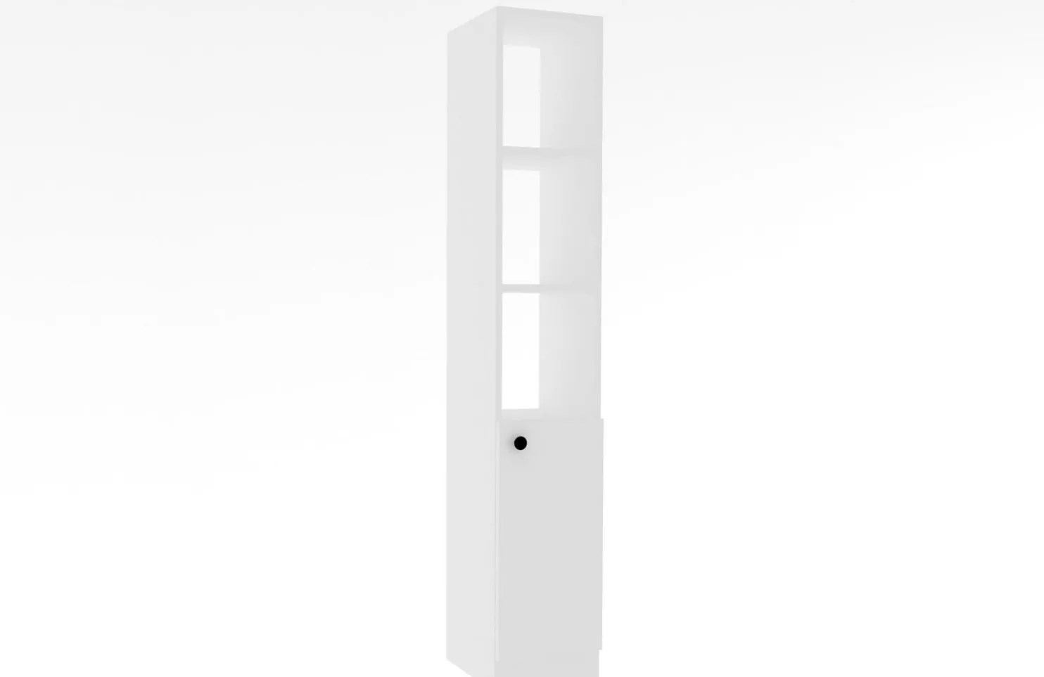 Kylpyhuoneen kaappi Linento Furniture Trend, 30x170cm, avohyllyillä, valkoinen