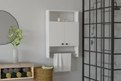 Kylpyhuoneen kaappi Linento Furniture Ela, 60x87cm, pyyhetangoilla