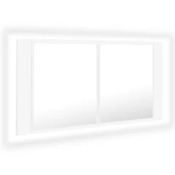 Kylpyhuoneen LED-peilikaappi, 90x12x45 cm, eri värejä (08766)