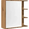 Kylpyhuoneen peilikaappi tammi 62,5x20,5x64 cm tekninen puu (56178)