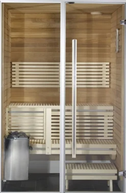 Kylpyhuonesauna Harvia Sirius Formula 1100x1140 mm eri materiaaleja