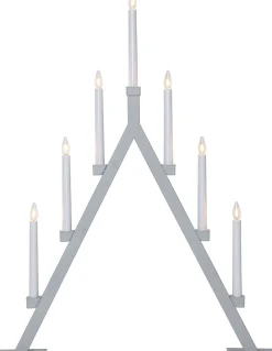 Kynttelikkö Star Trading Oliver 7-osainen 75 cm harmaa