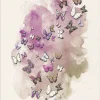 Käytävämatto Linento HMNT531, 80x200cm, beige/violetti
