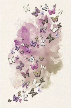 Käytävämatto Linento HMNT531, 80x200cm, beige/violetti