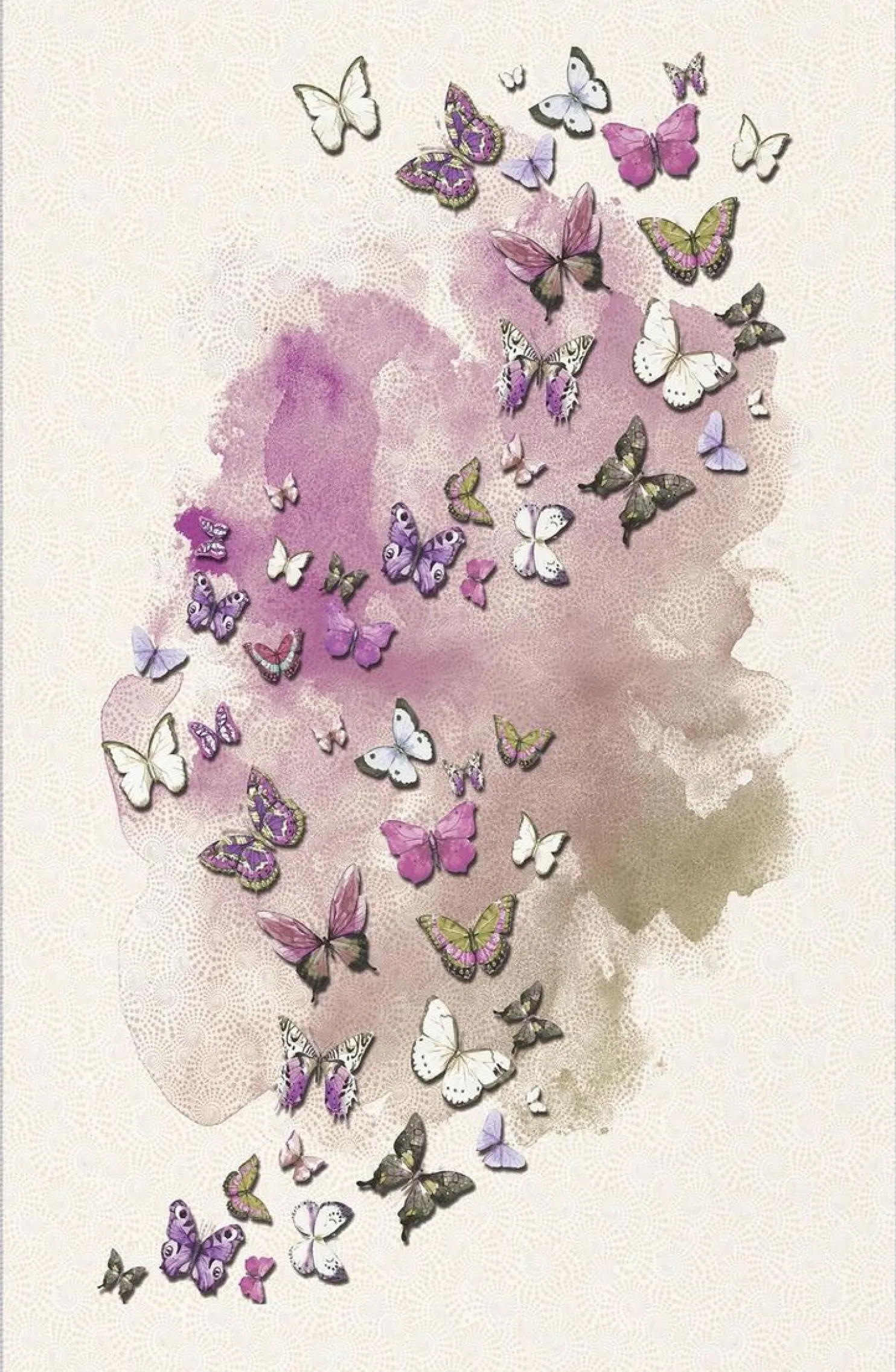 Käytävämatto Linento HMNT531, 80x200cm, beige/violetti