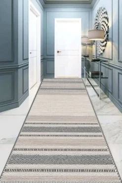 Käytävämatto Linento Randing, beige/harmaa, eri kokoja
