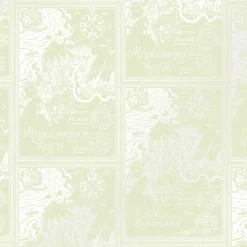 Lastenhuoneen tapetti Sandudd Muumi 5348-10, vihreä, non-woven.