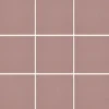 Lattialaatta Pukkila Natura Roosa himmeä sileä 96x96 mm lasikuituverkossa