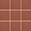 Lattialaatta Pukkila Natura tiilenpunainen matta tasapintainen 96x96 mm lasikuituverkossa
