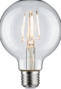 LED-filamenttilamppu Paulmann Globe, G80, E27, 470lm, 4.8W, 4000K, kirkas