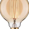 LED-filamenttilamppu Paulmann Rustic Shine Globe, I-muoto, 230V, 300lm, 4,2W, 1800K, himmennettä, kulta