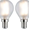 LED-filamenttilamppu Paulmann Drop, E14, 470lm, 4.5W, 2700K, matta, 2kpl