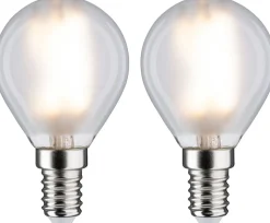 LED-filamenttilamppu Paulmann Drop, E14, 470lm, 4.5W, 2700K, matta, 2kpl