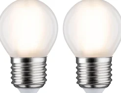 LED-filamenttilamppu Paulmann Drop, E27, 470lm, 5W, 2700K, matta, 2kpl