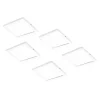 LED-kalustevalaisin Limente Flat 12 LUX 5 kpl + virtalähde valkoinen/musta