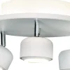 LED-kattospotti Aneta Lighting Avenir, 3-osainen, kaukosäätimellä, valkoinen