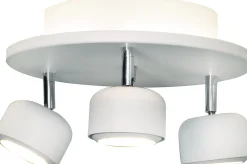 LED-kattospotti Aneta Lighting Avenir, 3-osainen, kaukosäätimellä, valkoinen