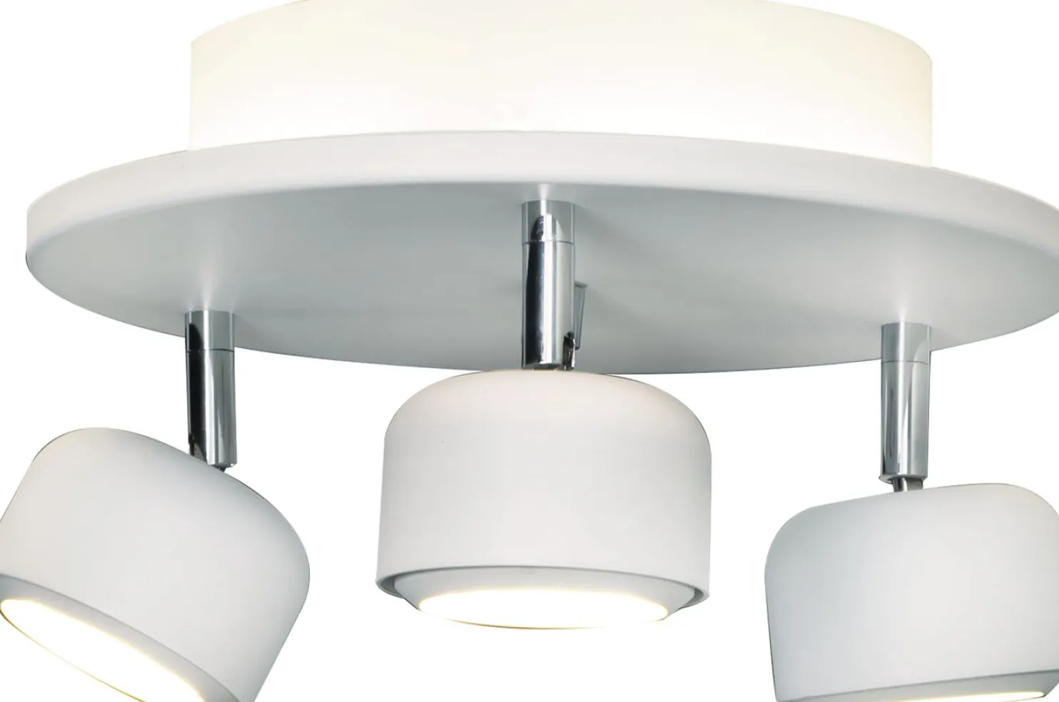 LED-kattospotti Aneta Lighting Avenir, 3-osainen, kaukosäätimellä, valkoinen