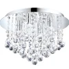 LED-kattovalaisin Eglo Almonte 8x3W Ø500x300 mm G9 IP44 himmennettävä kromi/kirkas
