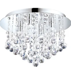 LED-kattovalaisin Eglo Almonte 8x3W Ø500x300 mm G9 IP44 himmennettävä kromi/kirkas