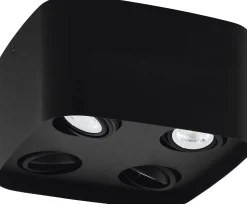 LED-Kattovalaisin Eglo connect.z Caminales-Z 24x24cm 20W RGBW musta