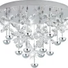 LED-Kattovalaisin Eglo Pianopoli Ø500mm kromi kristalli 39245
