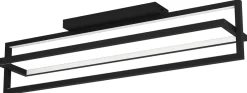 LED-Kattovalaisin Eglo Siberia 34W 78x16cm kaukosäädin musta/valkoinen