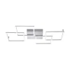 LED-kattovalaisin Paul Neuhaus Inigo 51x80cm 8W himmennettävä harjattu teräs