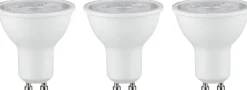 LED-kohdelamppu Paulmann Reflector, GU10, 460lm, 7W, 4000K, mattavalkoinen, 3kpl