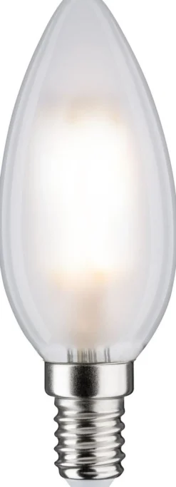 LED-kynttilälamppu Paulmann Candle, E14, 470lm, 5W, 2700K, filamentti, matta, 2kpl