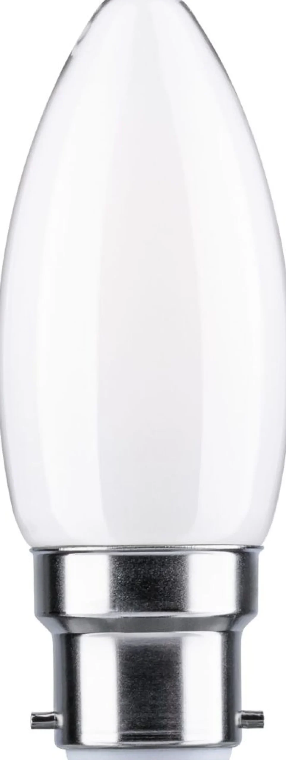 LED-kynttilälamppu Paulmann Candle, B22d, 470lm, 4.7W, 4000K, opaali