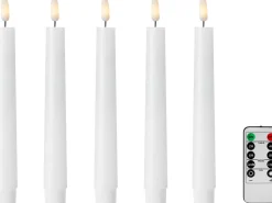 LED-kynttilä Markslöjd Wax 5kpl kaukosäädin valkoinen, eri kokoja