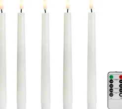LED-kynttilä Markslöjd Wax 5kpl kaukosäädin valkoinen, eri kokoja