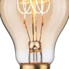 LED-lamppu Paulmann Rustic Shine Pear, 230V, 300lm, 4.5W, 1800K, himmennettävä, kulta